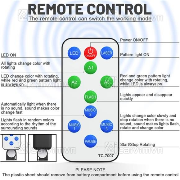 Party Lights Disco Ball Light,Dj Disco Lights LEDStage Light Strobe Lights Sound - Picture 6 of 6